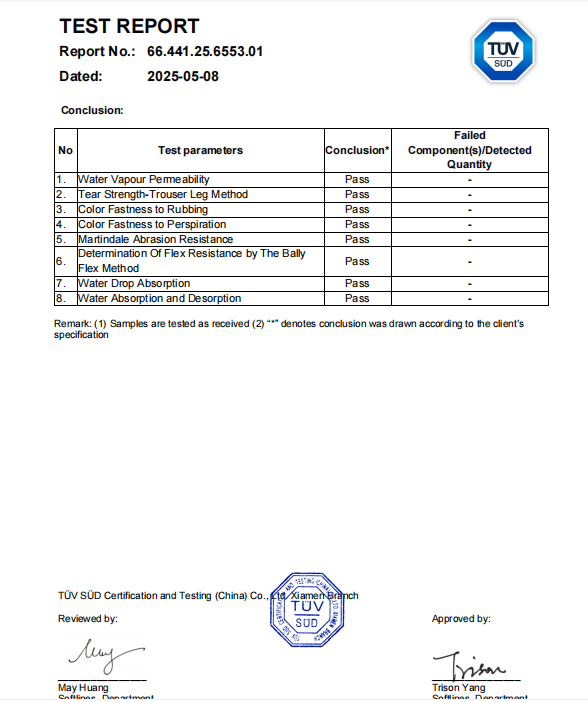 Physical Performance Test Report