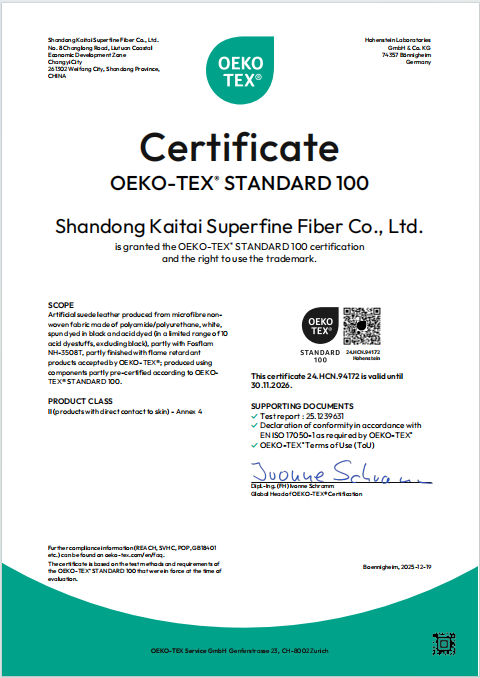 OEKO-TEX Certificate